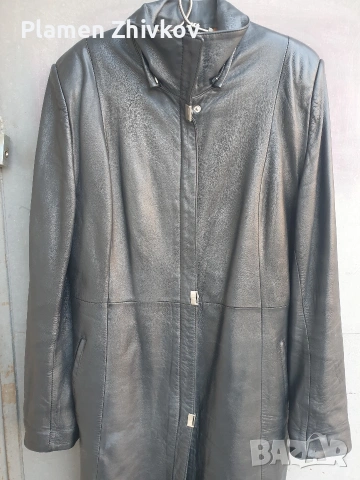 Луксозно кожено дамско манто PiELE , снимка 4 - Якета - 53734191