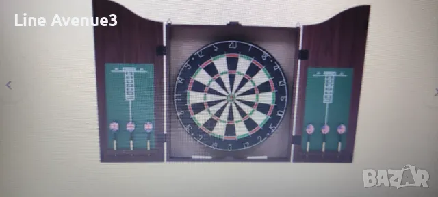 Професионална мишена за дартс от сизал с шкаф и 6 стрелички