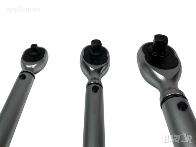 Комплект динамометрични ключове 3 части 1/4, 3/8 и 1/2 в метален куфар KrafTWelle, снимка 5 - Куфари с инструменти - 40357643