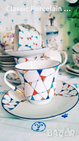 ЧАШИ „КАЛЕЙДОСКОП“ – ИФЗ (САНКТ-ПЕТЕРБУРГ), снимка 4 - Сервизи - 51837835