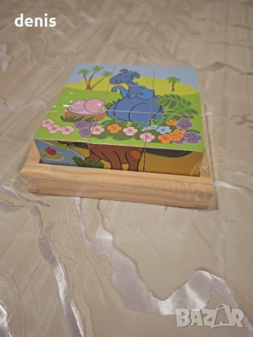 Дървени кубчета – Динозаври, снимка 3 - Игри и пъзели - 52868699