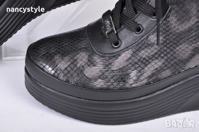 NEW! Дамски боти от естествена кожа ниска платформа, снимка 2 - Дамски боти - 52290259