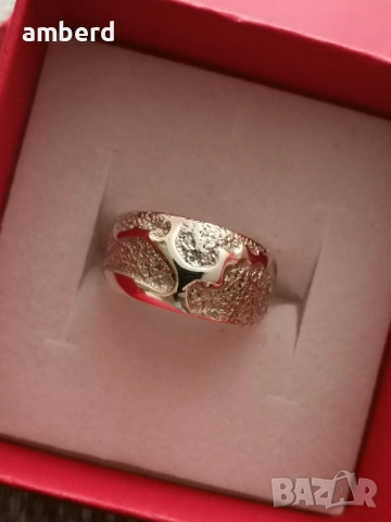 Нежен и елегантен сребърен пръстен - модел R010, снимка 2 - Пръстени - 51986309