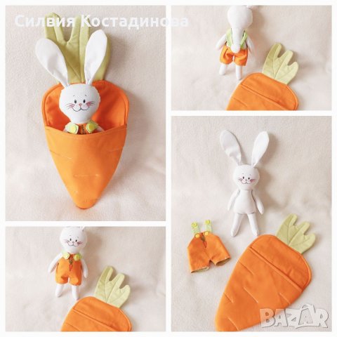 Кукла Зайче ръчна изработка , снимка 4 - Кукли - 40091291