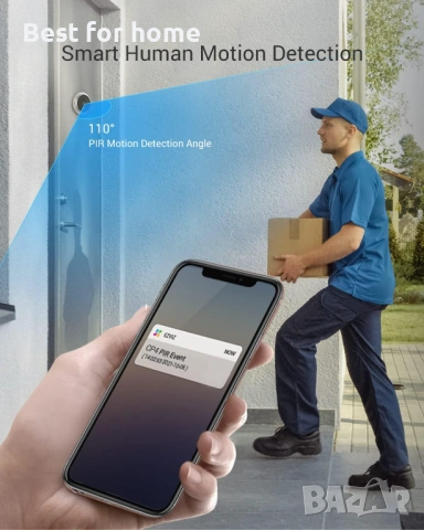  EZVIZ Smart шпионка за врата с камера, 4,3-инчов цветен сензорен екран , снимка 4 - Други - 53537409