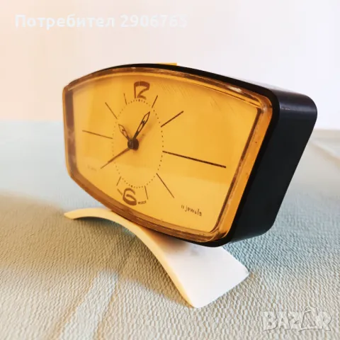 Часовник будилник Слава елипса работещ, снимка 5 - Антикварни и старинни предмети - 47388255