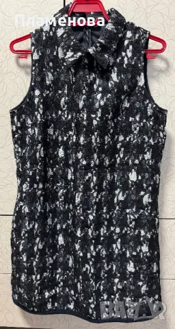 Черно Бяла рокля с дантела - one size 