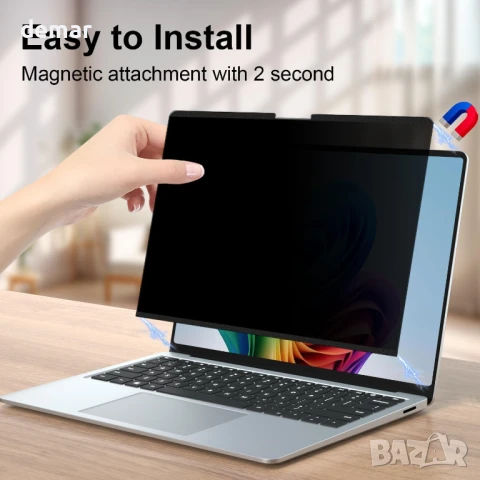 STARY Магнитен екран за поверителност за 13,8-инчов Surface Laptop 7, снимка 6 - Лаптоп аксесоари - 51302509