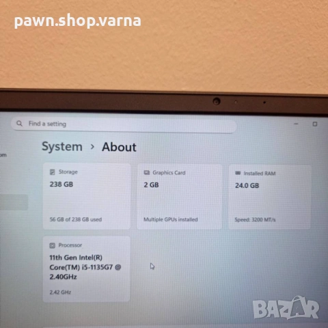 Лаптоп Dell Vostro 15 3510, i5 (11 gen), 24 GB RAM, 256 GB SSD, MX350, снимка 7 - Лаптопи за работа - 53150766