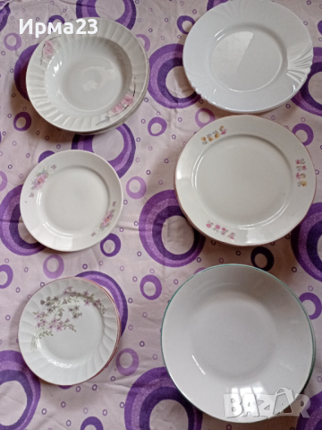Български порцеланови чинии, снимка 1 - Чинии - 44793527