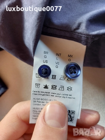 Чисто нова без етикет мъжка риза Boss L, снимка 7 - Ризи - 52656079