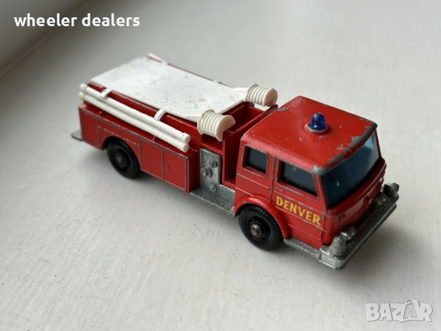 Метална количка Matchbox Fire Pumper Truck в мащаб 1:104, снимка 4 - Колекции - 39835603