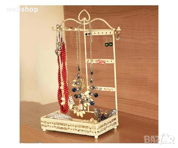 Метален органайзер за бижута  Vintage, 30 см, Златист, снимка 1