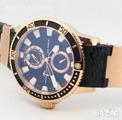 Новогодишна у!Луксозен механичен мъжки часовник Ulysse Nardin Marine , снимка 14 - Мъжки - 41510339