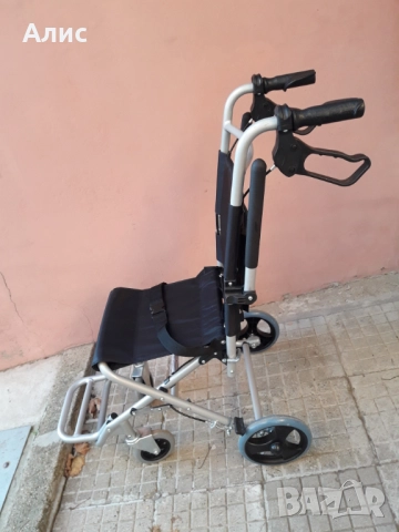сгъваема транспортна количка стол, снимка 5 - Инвалидни колички - 52542734