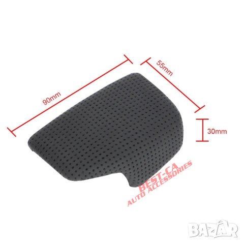 Капаче за скоростен лост автоматик Ауди / Audi A4 A5 B9, Q5 FY, Q7 4M перфорирана черна кожа, снимка 5 - Аксесоари и консумативи - 42415492