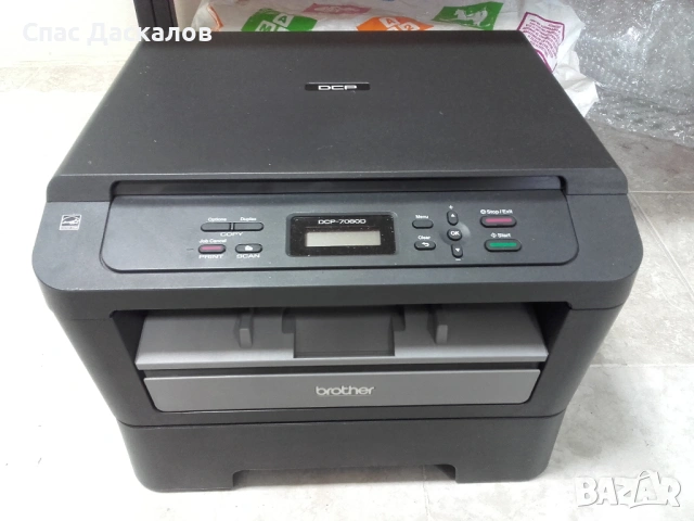 Отличен! Лазерен принтер, скенер, копир 3в1 Brother DCP7060D с дуплекс, снимка 2 - Принтери, копири, скенери - 53850708