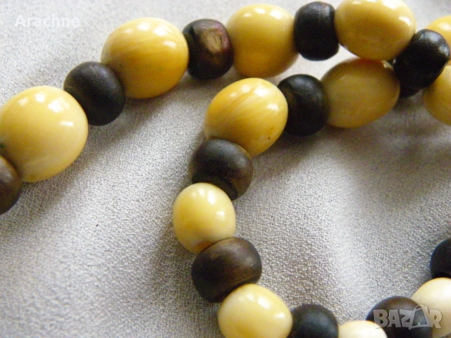 Гердан от слонова кост и рог на африкански бивол, снимка 4 - Колиета, медальони, синджири - 44805871