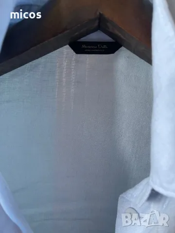80 лв до 30.07!Massimo Dutti,лен100%,нежно синя риза, снимка 4 - Ризи - 50385907