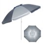 Ветроустойчив плажен чадър със синя метална рамка - 2м