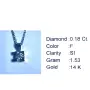 Златнo колие с диаманти 0,18Ct. чистота:SI 50см. модел:42923-1, снимка 2