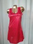 М Червена рокля със сатенен отблясък за парти , снимка 4