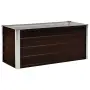 vidaXL Градинска висока леха кафява 100x40x45 см поцинкована стомана, снимка 1