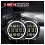 200W LED Фарове 7 инч за Lada Niva, Nissan Terrano 2, Cherokee KJ и др, снимка 2