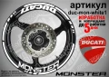 Ducati Monster кантове и надписи за джанти duc-mon-silver1, снимка 5