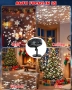 Коледен LED проектор с дистанционно, снежинки, падащ сняг, IP65, снимка 6