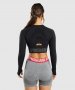 gymshark  FLEX SPORTS LONG SLEEVE CROP TOP - страхотно фитнес бюстие КАТО НОВО, снимка 1