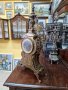 Красив голям антикварен френски бронзов каминен часовник , снимка 9