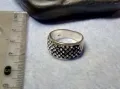 ШАРМАНТЕН СКЪПОЦЕНЕН СРЕБЪРЕН ПРЪСТЕН РОДИРАНО СРЕБРО 925 с МНОГО ЮВЕЛИРНО ФАСЕТИРАНИ ЦИРКОНИ 39232, снимка 2