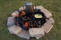 Сгъваема скара, къмпинг скара за готвене на открит огън, XL размер, снимка 4