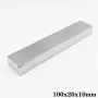 Неодимов магнит 100x20x10mm N52 1300-2600Gs 140гр правоъгълен | moqtmagazin.com, снимка 3
