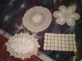 Покривки плетени на една кука 4 броя №3 нови, снимка 1