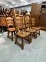 Комплект трапезни столове от дъбов масив, снимка 7