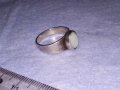 СКЪПОЦЕНЕН РЕТРО АРТ ДЕКО СРЕБЪРЕН ПРЪСТЕН СРЕБРО 925 / 950 с ШЛИФОВАН ЛУНЕН КАМЪК 29699, снимка 7
