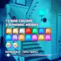 Комплект 2 черни безжични стенни лампи с RGB и дистанционно, снимка 2