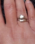 Сребърен пръстен със сърце, снимка 3