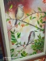 Маслена авторска картина с врабчета., снимка 2