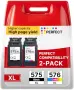 Нови Canon 575XL 576XL съвместими мастилници XL Черна и Цветна PG575 CL576 тонер принтер мастило , снимка 1