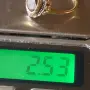 Сребърен пръстен с гранат и позлата., снимка 3