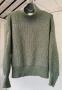 Разкошен пуловер кроп цвят olive , снимка 2