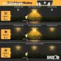 Соларна лампа Solar за стена със сензор и 3 режима на светене, топла светлина, 3000k,, снимка 5