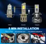 Sycreek комплект LED крушки за фарове H3, 2 броя, 80W, 28000LM, 6500K студено бяло, Anti Error, снимка 4
