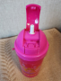 Пластмасова детска чаша със сламка на Winx, снимка 3