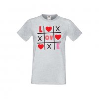 Мъжка тениска Свети Валентин Tic Tac Toe Love 1, снимка 3 - Тениски - 35716069