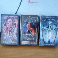 Великолепни таро карти: Marchetti Tarot & Gilded Tarot & Tarot of Dreams, снимка 1 - Други игри - 36311498