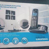 Нов безжичен стационарен телефонен апарат DECT Cordless Phone Grundig D160 A, снимка 1 - Стационарни телефони и факсове - 42727540